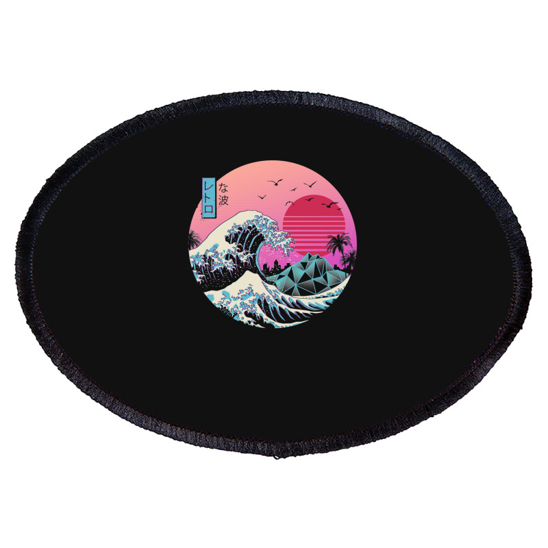 The Great Retro Wave Oval Patch | Artistshot