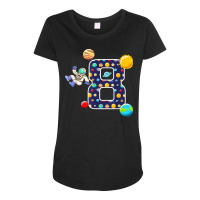 8th Birthday Astronaut Eight Bday Celebration Planet Maternity Scoop Neck T-shirt | Artistshot