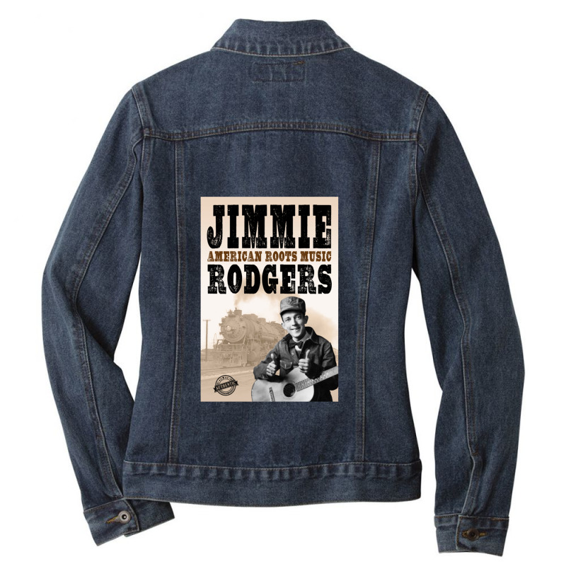 Jimmie Rodgers - American Roots Classic Ladies Denim Jacket by JamesMccollough | Artistshot