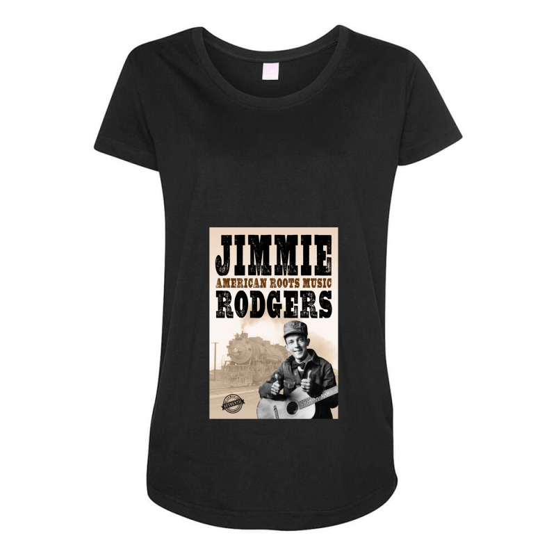 Jimmie Rodgers - American Roots Classic Maternity Scoop Neck T-shirt by JamesMccollough | Artistshot