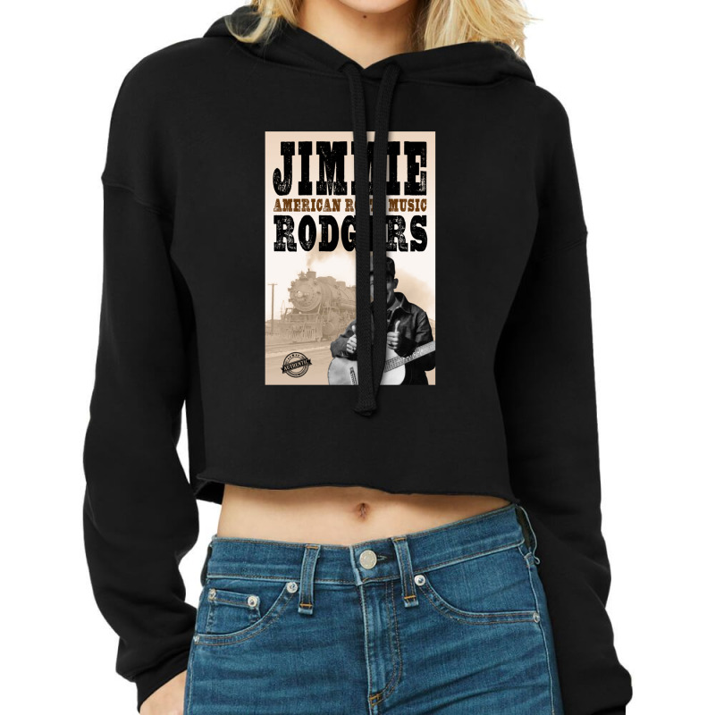 Jimmie Rodgers - American Roots Classic Cropped Hoodie by JamesMccollough | Artistshot