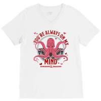 Womens Dungeons & Dragons Valentine's Day Mind Flayer Hearts V-neck V-neck Tee | Artistshot