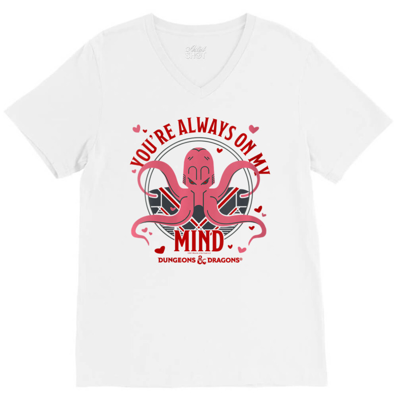 Womens Dungeons & Dragons Valentine's Day Mind Flayer Hearts V-neck V-Neck Tee by hotoancuong | Artistshot