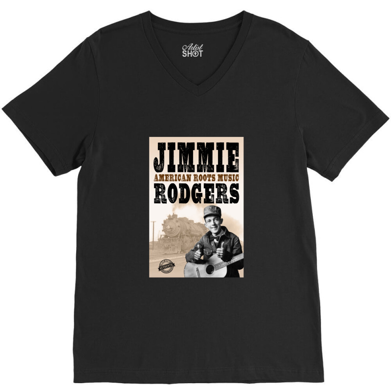 Jimmie Rodgers - American Roots Classic V-Neck Tee by RebekahShinn | Artistshot