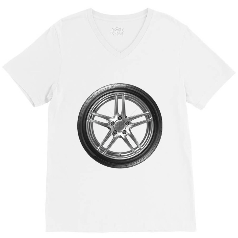 F 1 Crazy Tyre V-neck Tee | Artistshot