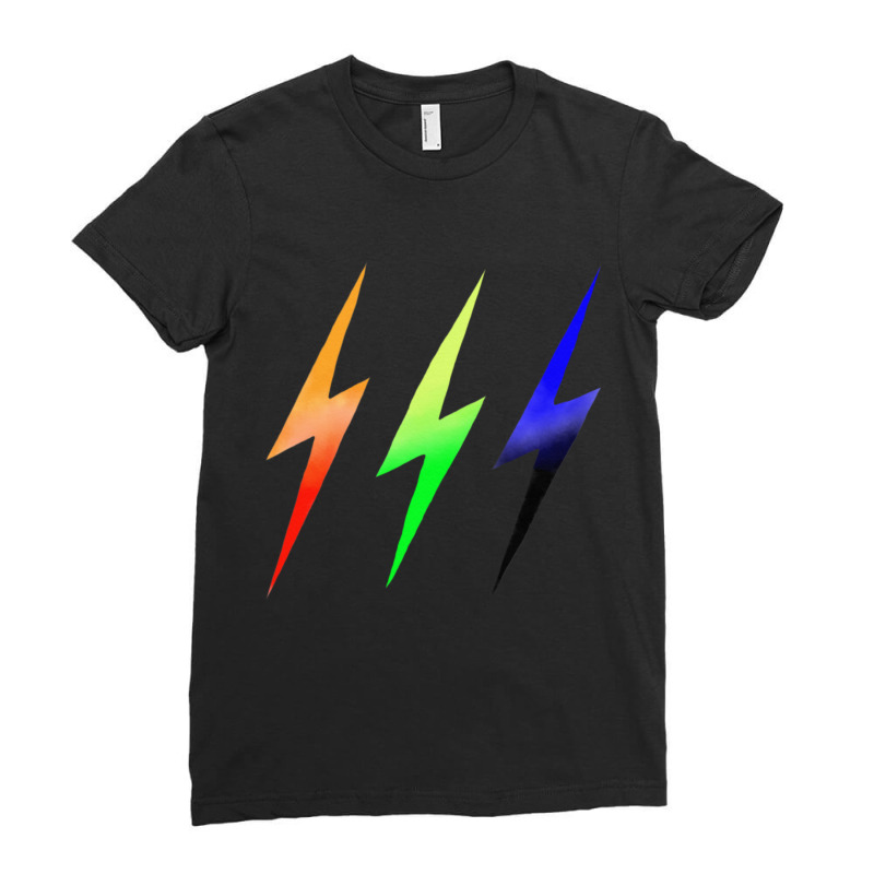 Three Lightning Bolts Ladies Fitted T-Shirt by cm-arts | Artistshot