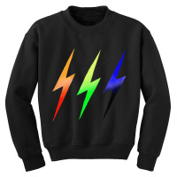 Three Lightning Bolts Youth Sweatshirt | Artistshot