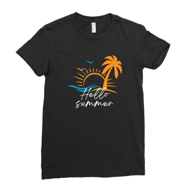 Ready For Summer L Summer Vacation L Hello Summer Ladies Fitted T-Shirt by cm-arts | Artistshot