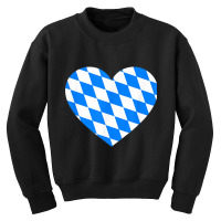 Love Germany State Bavaria Flag Colors Blue Diamonds T Shirt Youth Sweatshirt | Artistshot