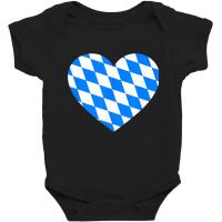 Love Germany State Bavaria Flag Colors Blue Diamonds T Shirt Baby Bodysuit | Artistshot