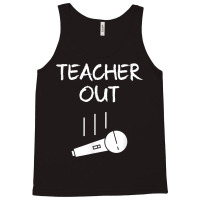 Retired Teacher Out Mic Drop Retirement End Of School Year Tank Top | Artistshot