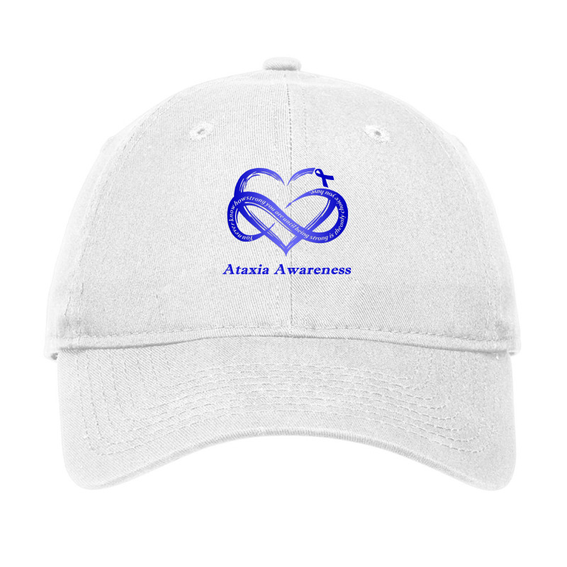 I Wear Blue For Ataxia Awareness Warrior Pullover Hoodie Adjustable Cap by cm-arts | Artistshot