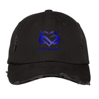 I Wear Blue For Ataxia Awareness Warrior Pullover Hoodie Vintage Cap | Artistshot