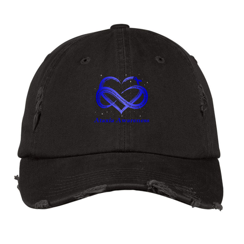 I Wear Blue For Ataxia Awareness Warrior Pullover Hoodie Vintage Cap by cm-arts | Artistshot