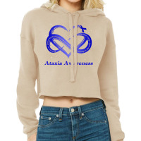 I Wear Blue For Ataxia Awareness Warrior Pullover Hoodie Cropped Hoodie | Artistshot