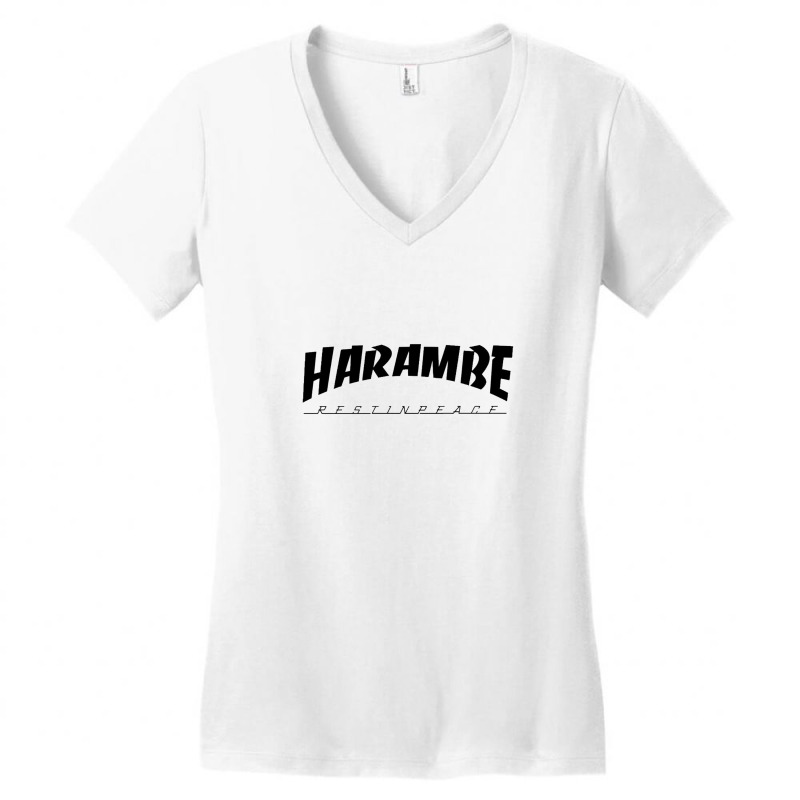 R.i.p Harambe Women's V-Neck T-Shirt by Hesti | Artistshot