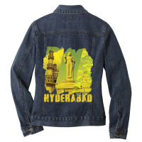 Hyderabad - Multicultural City Ladies Denim Jacket | Artistshot