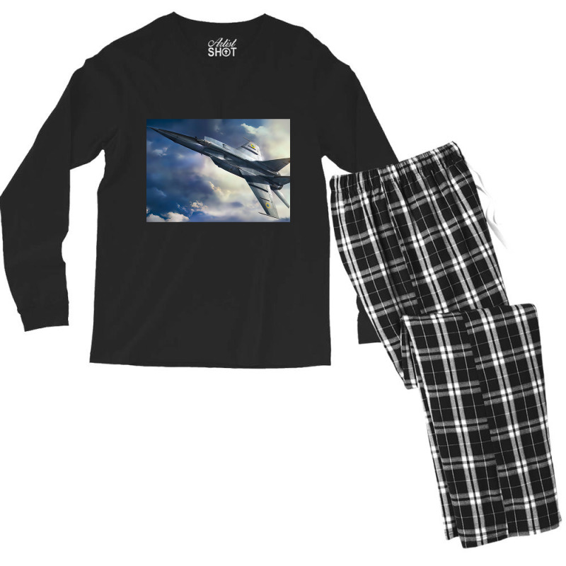 Mig25 Foxbat Men's Long Sleeve Pajama Set by Kanmosrin52 | Artistshot