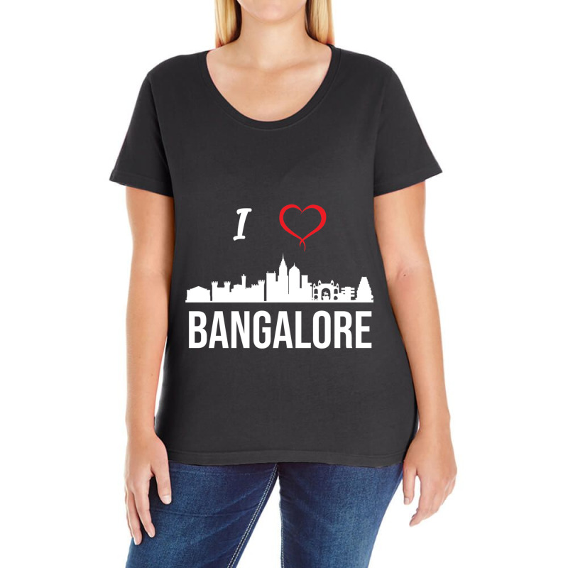 I Love Banalore Bengaluru India Ladies Curvy T-Shirt by cm-arts | Artistshot