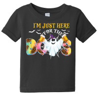 I'm Just Here For The Boos Halloween Ghost Leopard Tie Dye Baby Tee | Artistshot