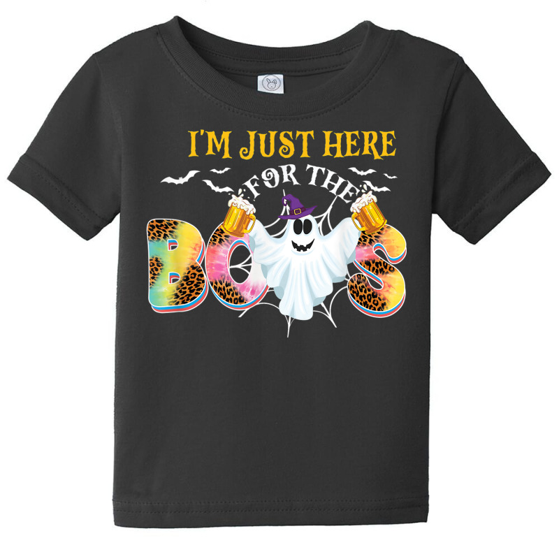 I'm Just Here For The Boos Halloween Ghost Leopard Tie Dye Baby Tee by Queens | Artistshot