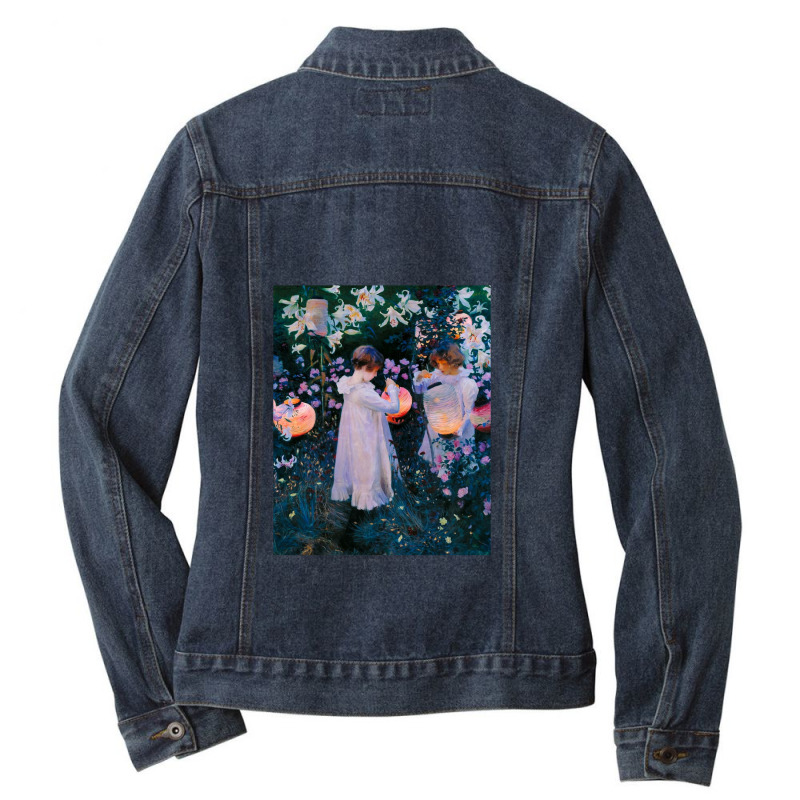 John Singer Sargent - Carnation Ladies Denim Jacket by JamesMccollough | Artistshot