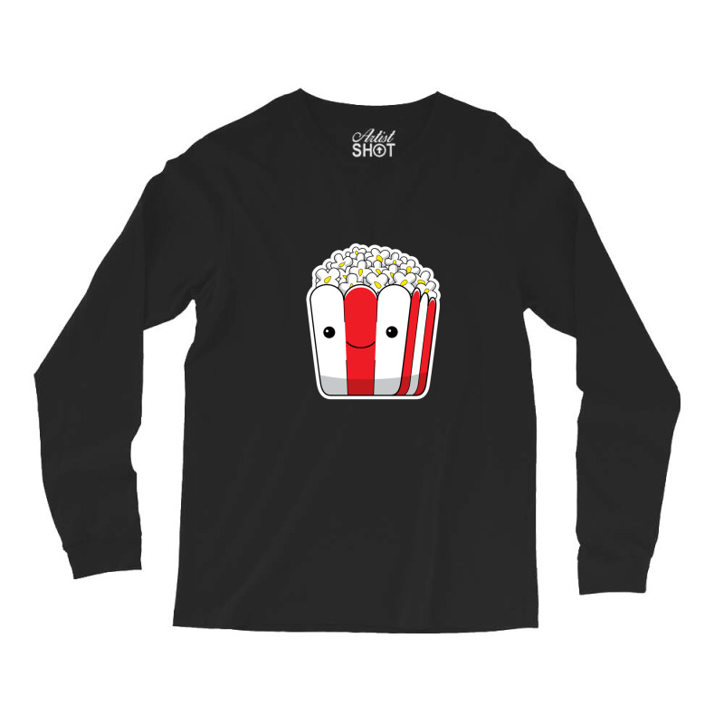 Cute Pop Corn Sticker Long Sleeve Shirts | Artistshot