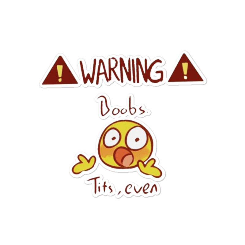 FUNNY WARNING VINYL STICKER GET YOUR TI*S OUT BOOBS VISOR
