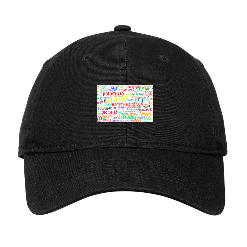 Malayalam Word Cloud Adjustable Cap by cm-arts | Artistshot