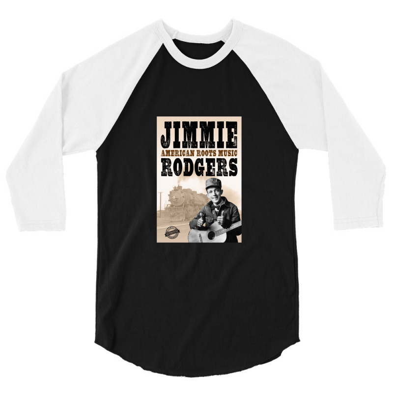 Jimmie Rodgers - American Roots 3/4 Sleeve Shirt by cm-arts | Artistshot