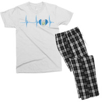 Guatemala Heart Guatemalan Heartbeat Ekg Pulse Chapin Mayan T Shirt Men's T-shirt Pajama Set | Artistshot