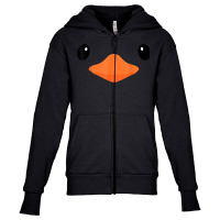 Funny Duck Face Cute Halloween Costume Party Youth Zipper Hoodie | Artistshot