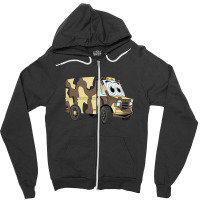 Military Sand Mini Van Cartoon Zipper Hoodie | Artistshot