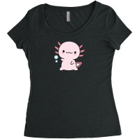 Cute Axolotl Salute Women's Triblend Scoop T-shirt | Artistshot