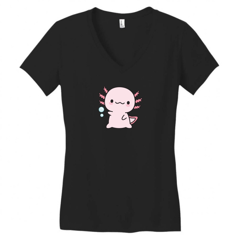 Cute Axolotl Salute Women's V-Neck T-Shirt by kevinnichols | Artistshot