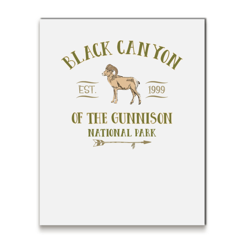 Black Canyon Of The Gunnison National Park Design T Shirt Metal Print Vertical | Artistshot