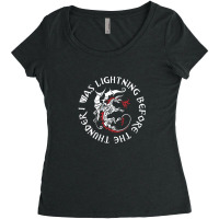 I Was Lightning Before The Thunder T-shirt The Dragons .png Women's Triblend Scoop T-shirt | Artistshot