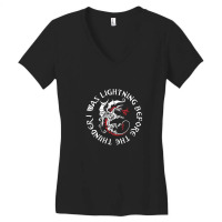 I Was Lightning Before The Thunder T-shirt The Dragons .png Women's V-neck T-shirt | Artistshot