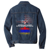 American Raised With Armenian Roots Armenia Men Denim Jacket | Artistshot