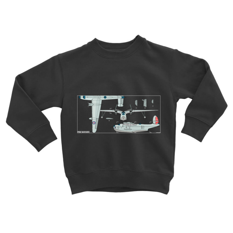 Pbm Mariner American Ww2 Patrol Bomber Flying Boat Diagram Gift Toddler Sweatshirt | Artistshot