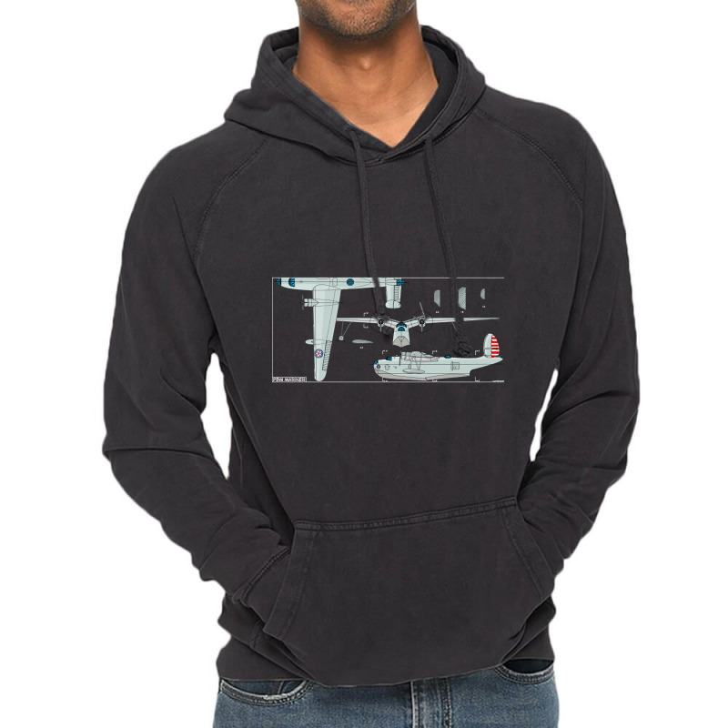 Pbm Mariner American Ww2 Patrol Bomber Flying Boat Diagram Gift Vintage Hoodie | Artistshot