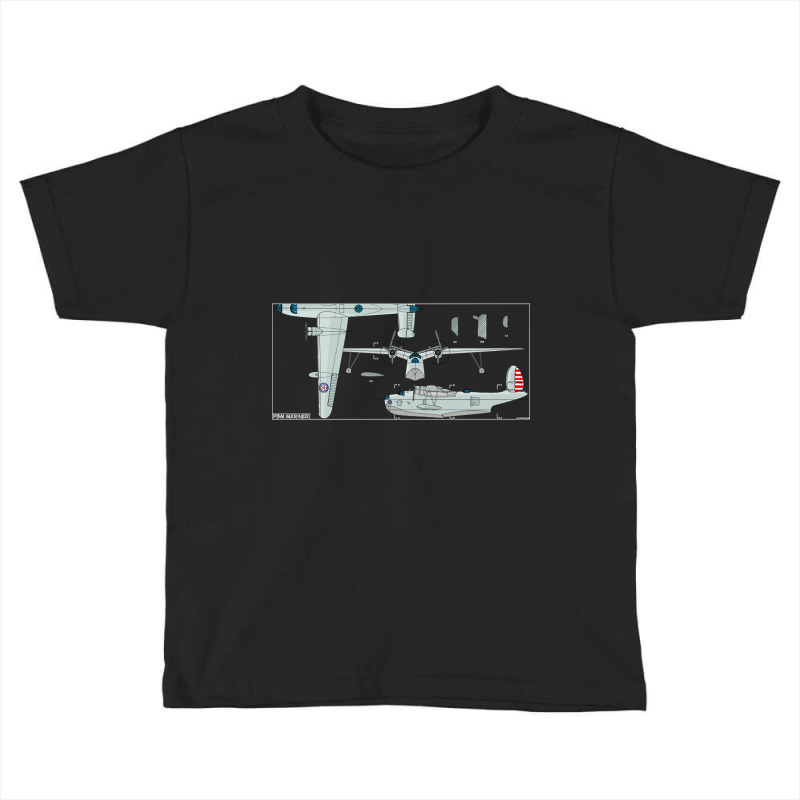 Pbm Mariner American Ww2 Patrol Bomber Flying Boat Diagram Gift Toddler T-shirt | Artistshot