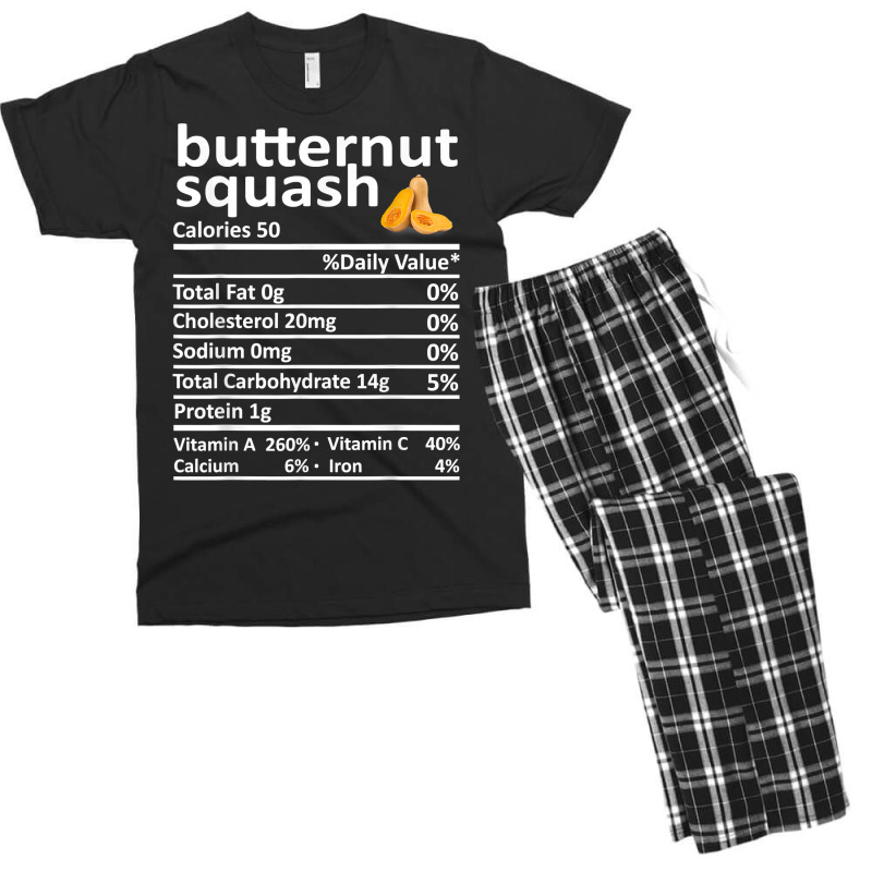 Butternut Squash Nutrition Food Thanksgiving Funny Christmas T Shirt Men's T-shirt Pajama Set by cm-arts | Artistshot