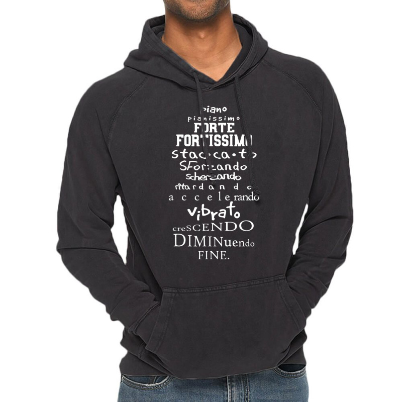 For Music Teacher Italian Musical Terms Words List Men Vintage Hoodie by cm-arts | Artistshot