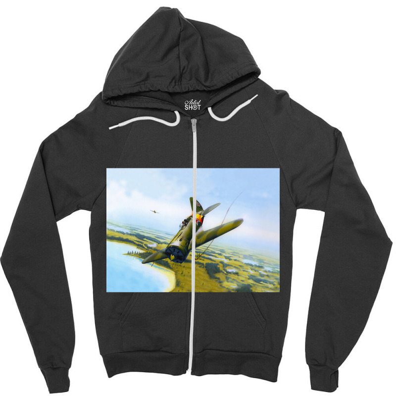 Polikarpov I16 Zipper Hoodie by Kanmosrin52 | Artistshot