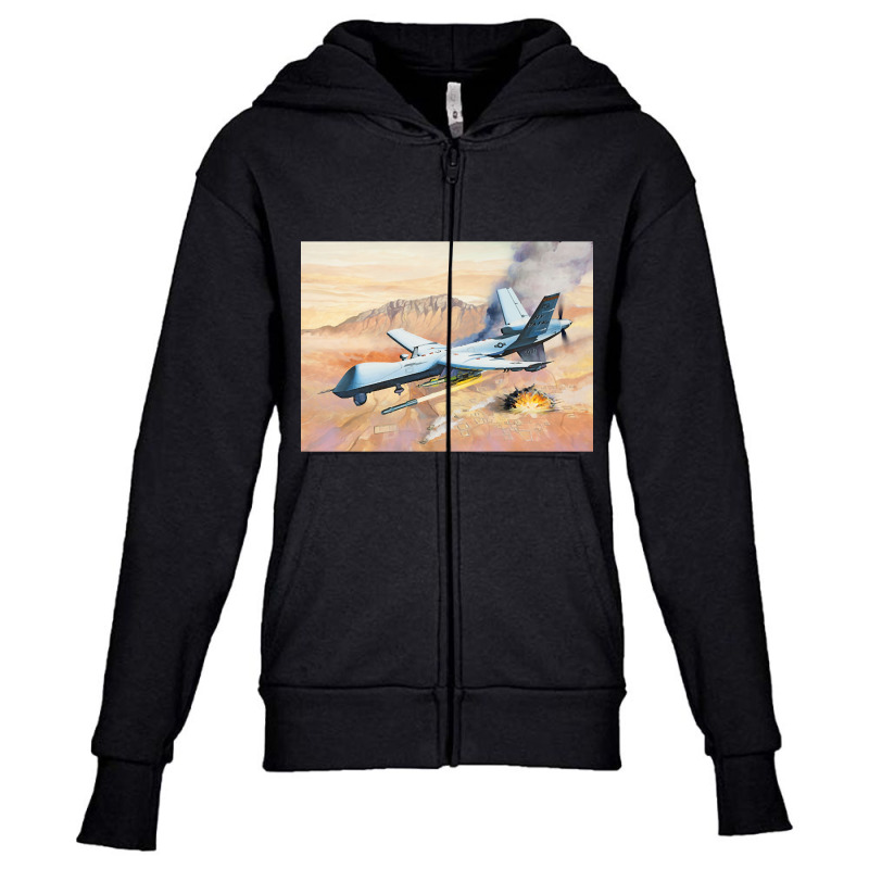 Predator Uav Youth Zipper Hoodie by Kanmosrin52 | Artistshot