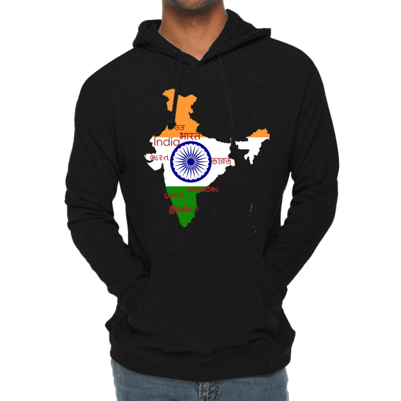 India In Its Various Languages Lightweight Hoodie by cm-arts | Artistshot