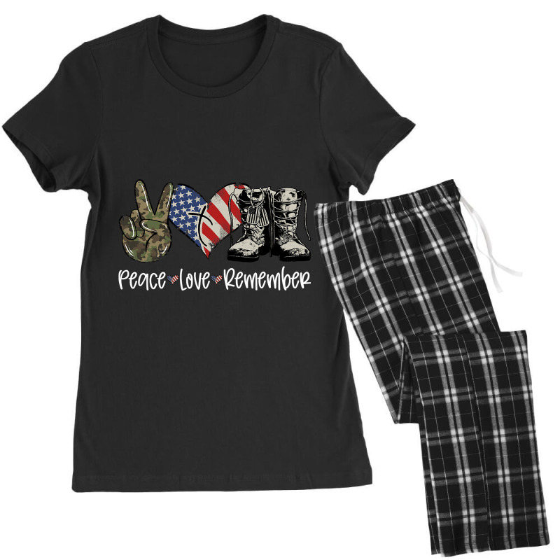 American Flag Combat Boots Peace Love Thank You Veterans 311 Women's Pajamas Set by White_Phantom | Artistshot