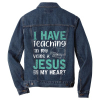 Jesus Christ God Savor Christian Teacher Gift Jesus Men Denim Jacket | Artistshot