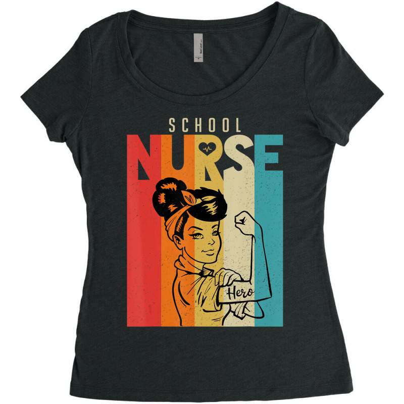 Vintage Rosie The Riveter School Nurse Women's Triblend Scoop T-shirt | Artistshot